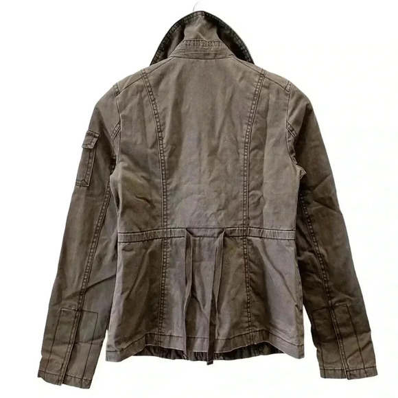 American Eagle Outfitters Jacket Utility Military  Cargo Field Cotton Brown XS - Picture 2 of 16